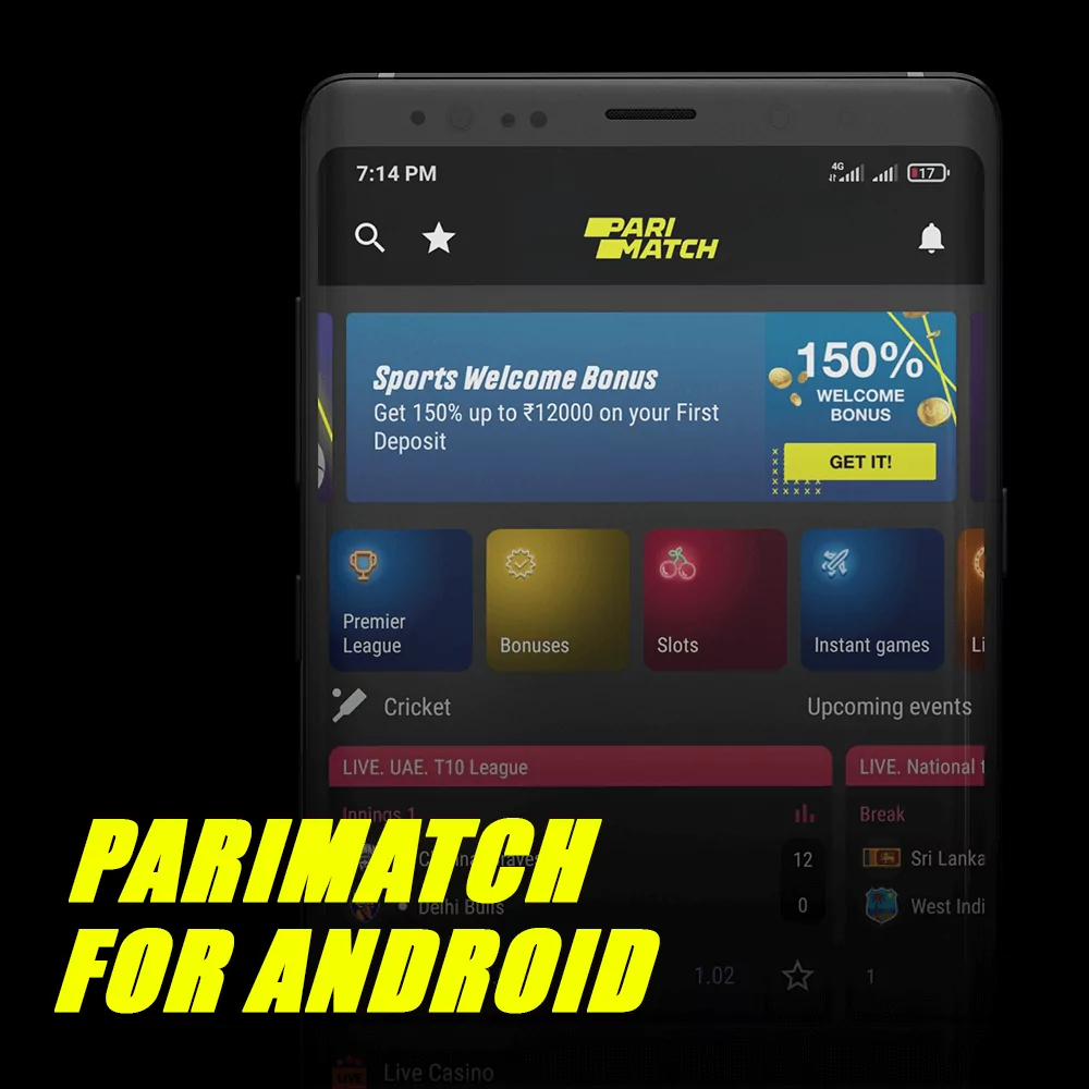 Aplicativo Parimatch para Android
