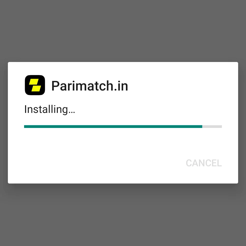 Parimatch Instalation: Android