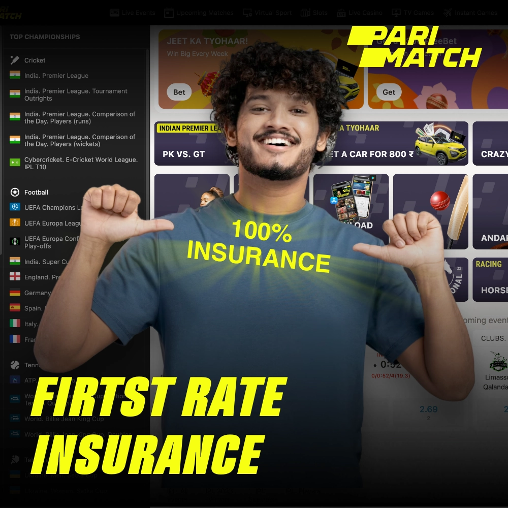 Os novos jogadores de Parimatch recebem 100% de seguro nas suas primeiras apostas