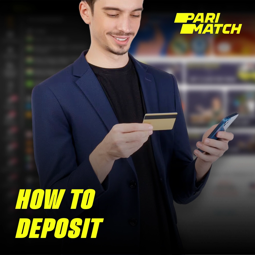 To make a deposit to Parimatch you need to perform a few simple steps