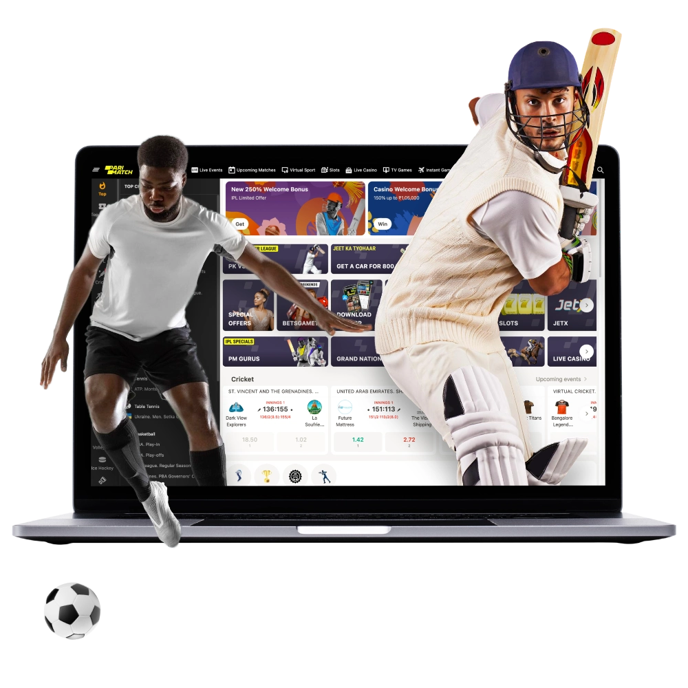 Users can make legal online bets on sports on the site Parimatch