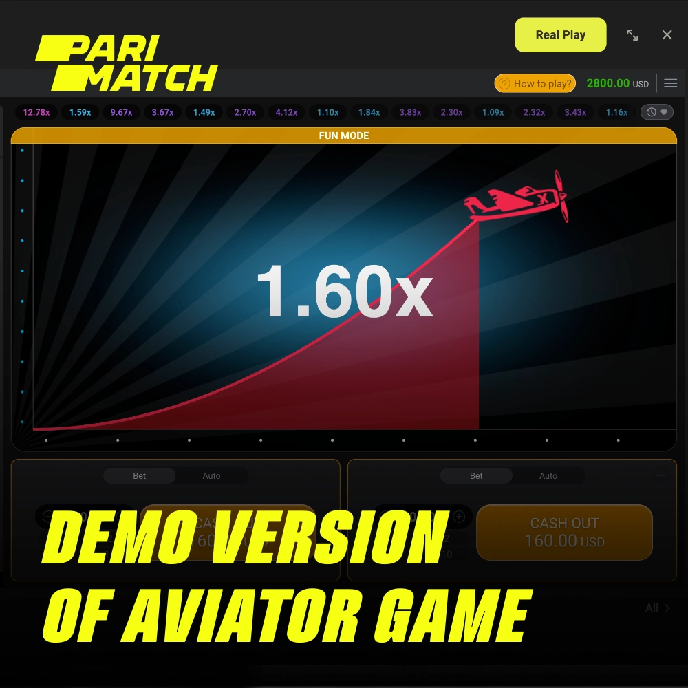 The demo version of Aviator on Parimatch is great for those who do not want to play for real money