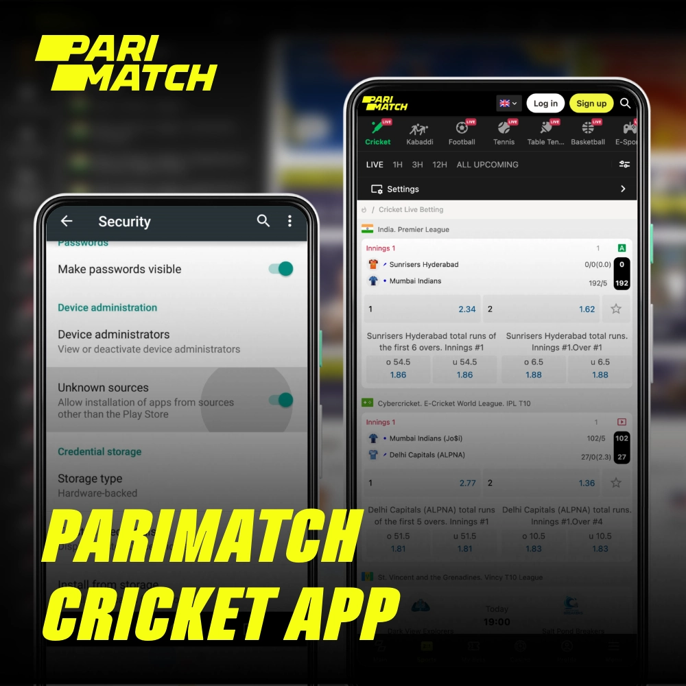 Faça o download gratuito do aplicativo móvel Parimatch para apostas em críquete no site oficial da plataforma