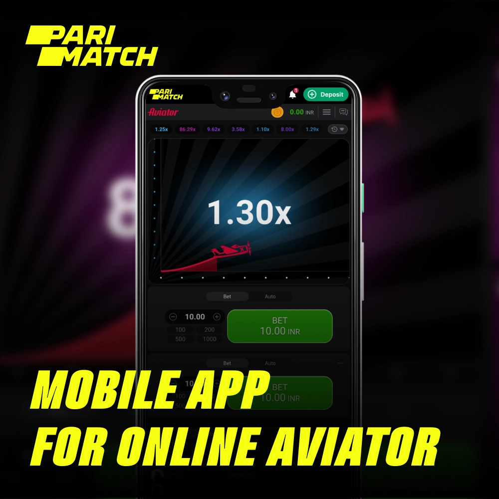 You can use the Parimatch mobile app to play Aviator on your smartphone or tablet