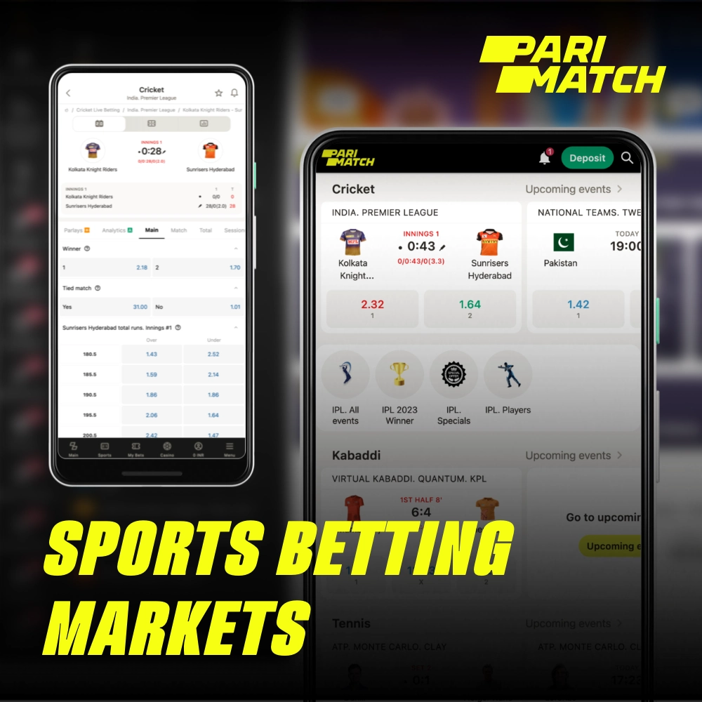 O aplicativo móvel Parimatch oferece uma variedade de opções de apostas esportivas, incluindo esportes cibernéticos e esportes virtuais
