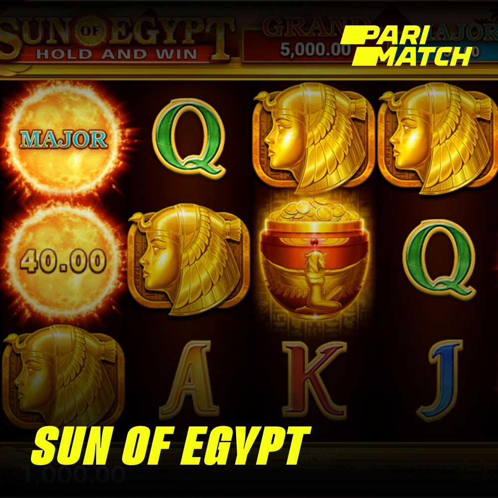 Os caça-níqueis Sun of Egypt da Parimatch são muito populares entre os jogadores do Brasil