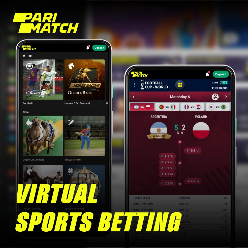 O aplicativo móvel Parimatch permite que os usuários brasileiros apostem em esportes virtuais